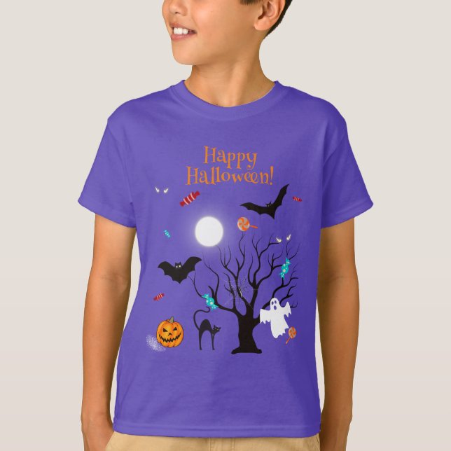 Funny Halloween-varelser och kaniner T Shirt (Framsida)