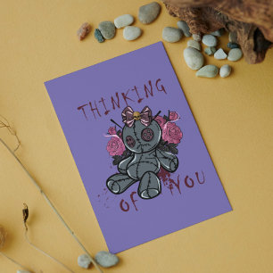 Funny Halloween Voodoo Doll Card Tack Kort