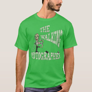 Funny Halloween Walking Zombie Photographer T Shirt