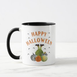 Funny Halloween Witch Ben Pumpkins Mugg