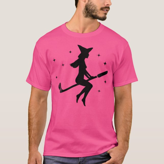 Funny Halloween Witch Golf Stick Shirt Women Golfe T Shirt (Framsida)