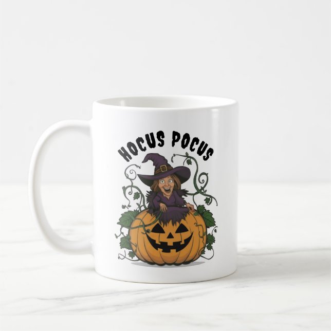 Funny Halloween Witch Kaffemugg (Vänster)