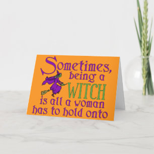 Funny Halloween Witch Kort