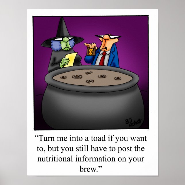 Funny Halloween Witch och F.D.A. Poster (Framsidan)