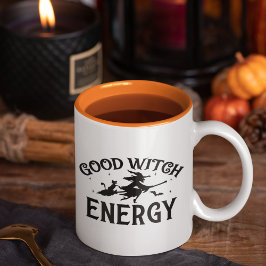 Funny Halloween Witch Phrase Två-Tonad Mugg