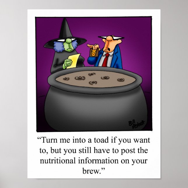 Funny Halloween Witch Poster Gift (Framsidan)