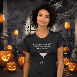 Funny Halloween Witch Spooky Cocktail Women T Shirt