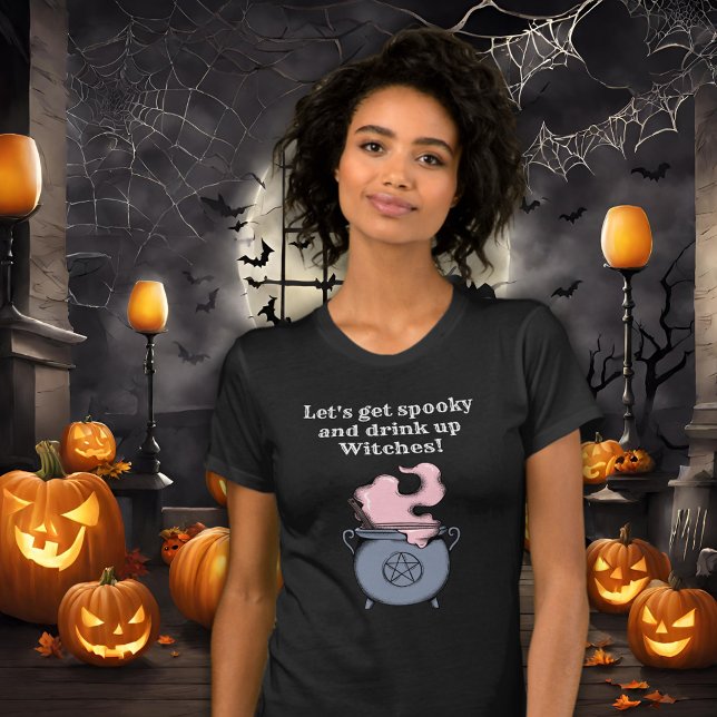 Funny Halloween Witch Spooky Drink Women T Shirt (Skapare uppladdad)