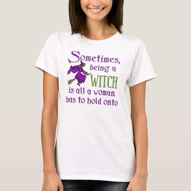 Funny Halloween Witch T-shirt (Framsida)