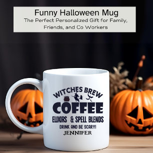 Funny Halloween Witches Brew Personlig Kaffemugg