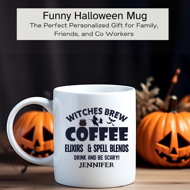 Funny Halloween Witches Brew Personlig Kaffemugg (Skapare uppladdad)