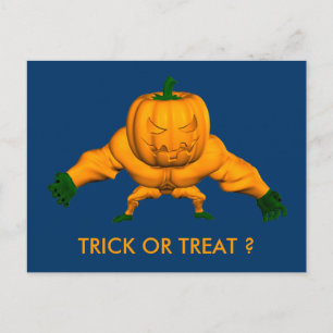 Funny Halloween Wrestler Vykort
