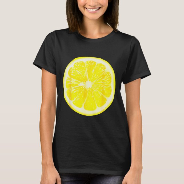 Funny Halloween Yellow Lemon Costume Fruit Costume T Shirt (Framsida)