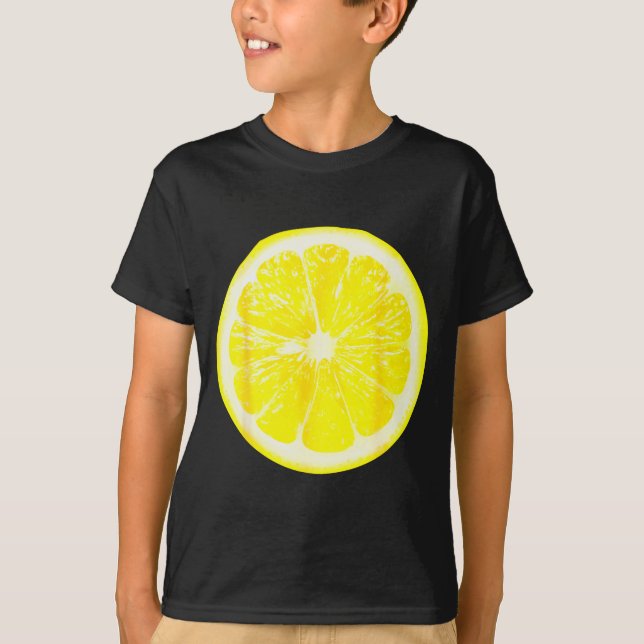 Funny Halloween Yellow Lemon Costume Fruit Costume T Shirt (Framsida)