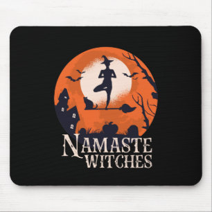Funny Halloween Yoga Älskare Namaste Witches Musmatta