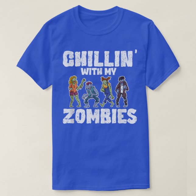 Funny Halloween Zombie Lover Creepy Chillin With M T Shirt (Design framsida)