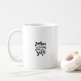 Funny Halloween Zombies Eat Brains Humor Quote Mug Kaffemugg