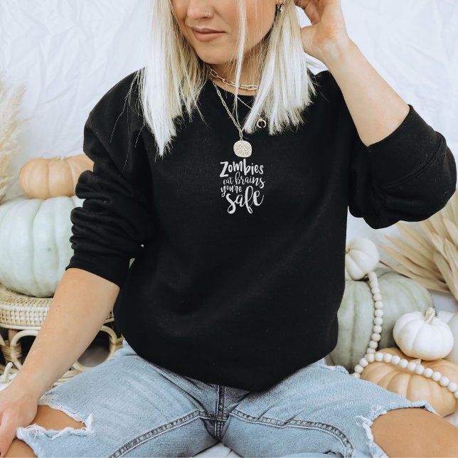 Funny Halloween Zombies Eat Brains Humor Sweater T Shirt (Skapare uppladdad)