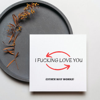 Funny Hälsning, Rude Card för Make eller Boykompis