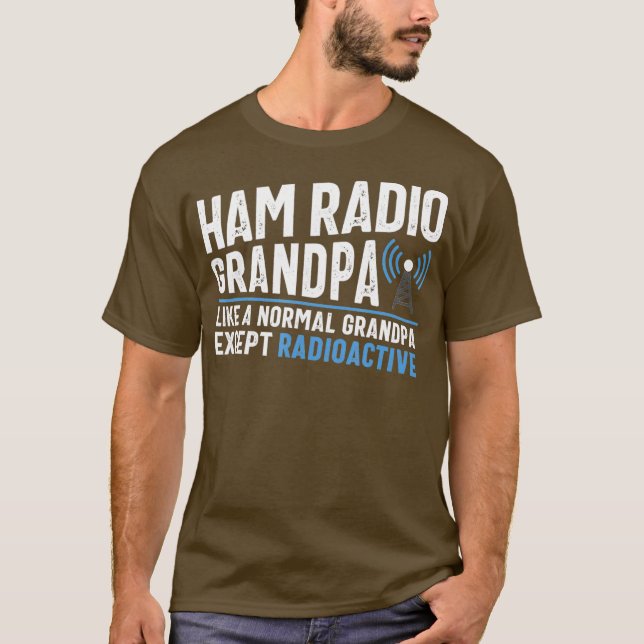 Funny Ham Radio Operator Antenna Amateur Radio T Shirt (Framsida)