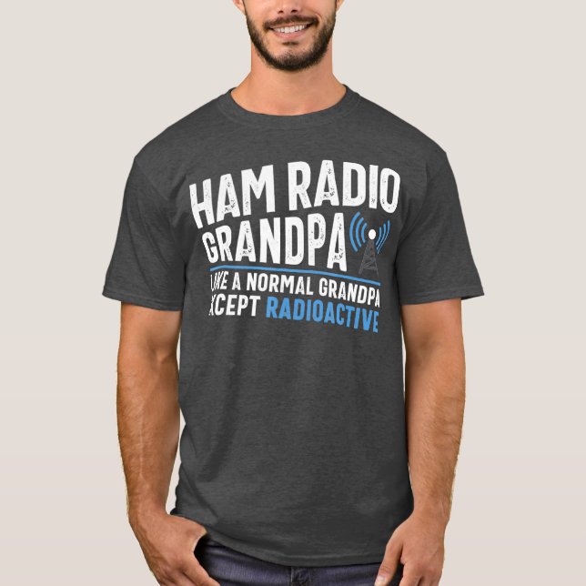 Funny Ham Radio Operator Antenna Amateur Radio T Shirt (Framsida)