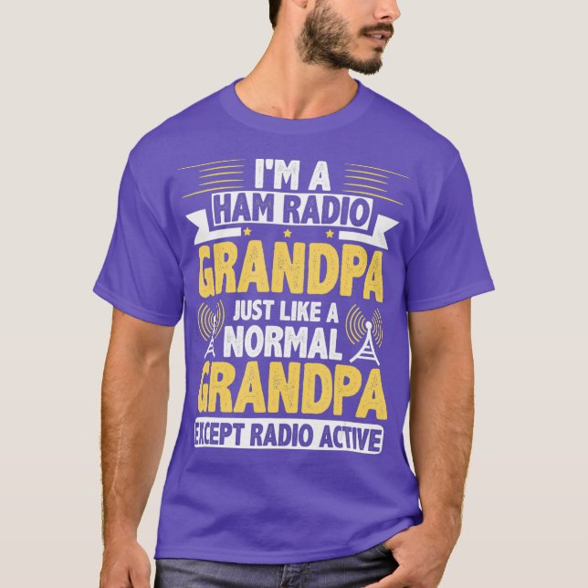 Funny Ham Radio Operator Grandpa Gift T Shirt (Framsida)