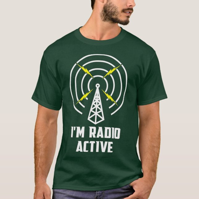 Funny Ham Radio Operator Radioactive T Shirt (Framsida)