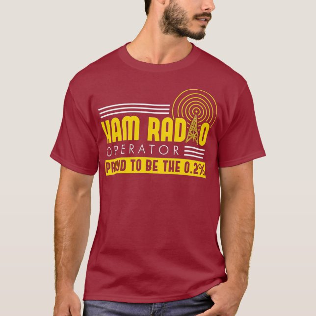 Funny Ham Radio Operator T Shirt (Framsida)