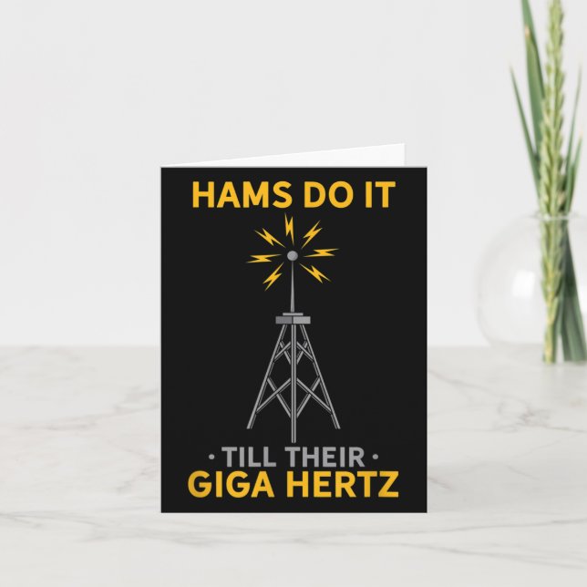 Funny Ham Radio Quote Amateur Operator Enthusiast Kort (Framsida)
