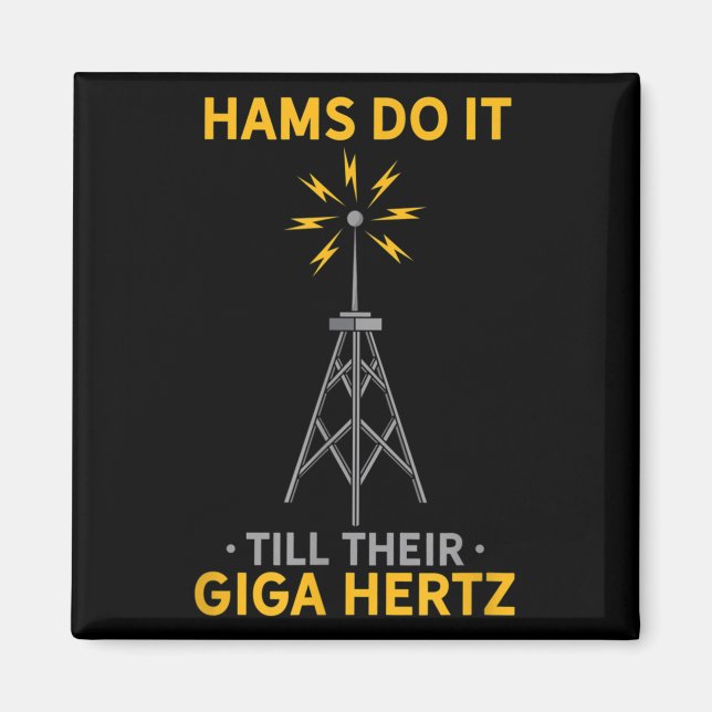 Funny Ham Radio Quote Amateur Operator Enthusiast Magnet (Framsidan)