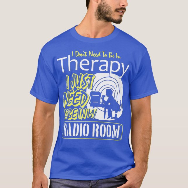 Funny Ham Radio Shirt Therapy Shortwave Amateur T (Framsida)