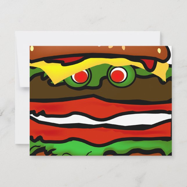 Funny Hamburger-inbjudan Inbjudningar (Framsida)