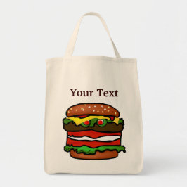 Funny Hamburger Livsmedel Tote Bag Tygkasse