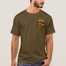 Funny Hamburger Manar Brown T-shirt