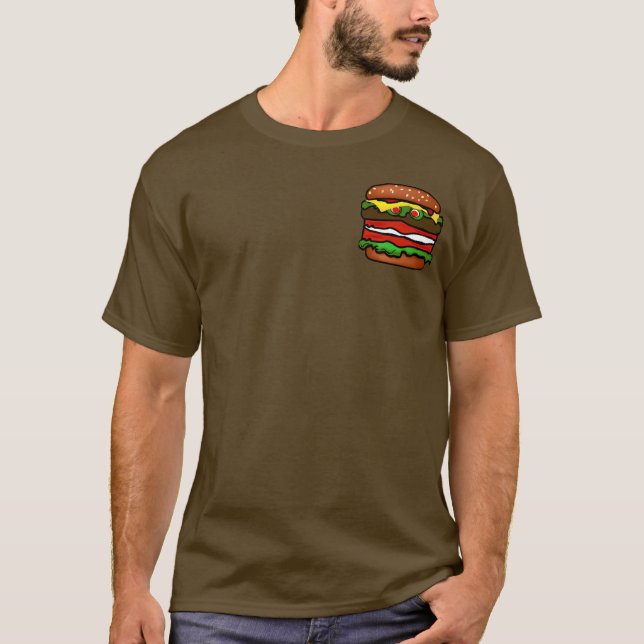 Funny Hamburger Manar Brown T-shirt (Framsida)