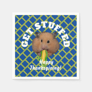Funny Hamster Thanksgiving Pappersservett