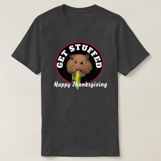 Funny Hamster Thanksgiving T Shirt (Design framsida)