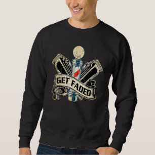 Funny Hämta För manar Coola för Barber Lång Ärmad Tröja