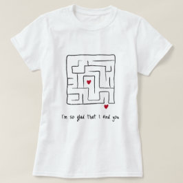 Funny hand plockade Maze Valentine ger några exemp T Shirt