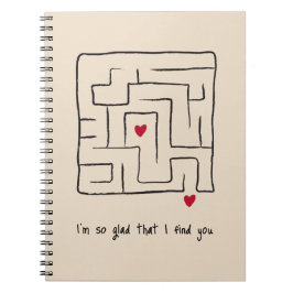 Funny hand plockade Maze Valentine-presentationer Anteckningsbok