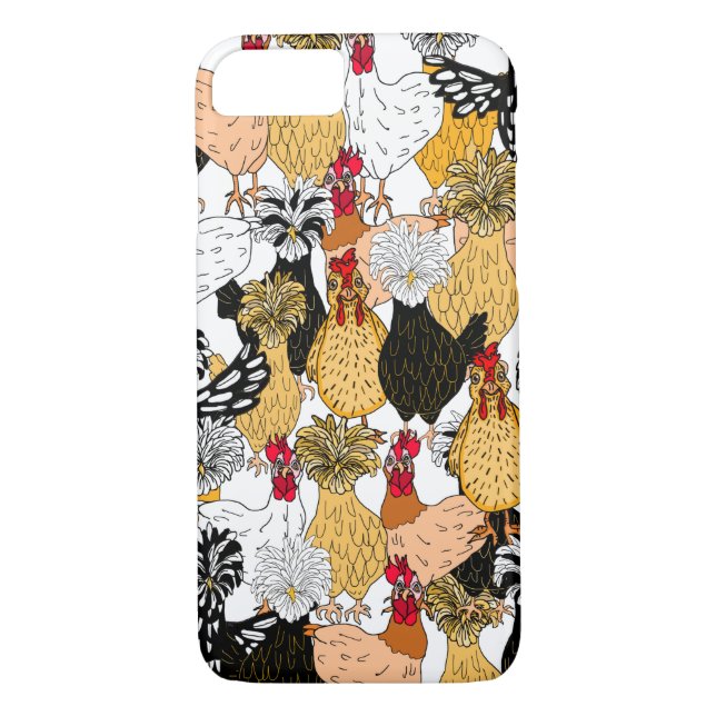 Funny Hand plockade Tecknad Chickens Case-Mate iPhone Skal (Baksida)