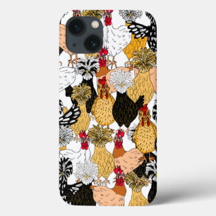 Funny Hand plockade Tecknad Chickens Fodral-Mate i