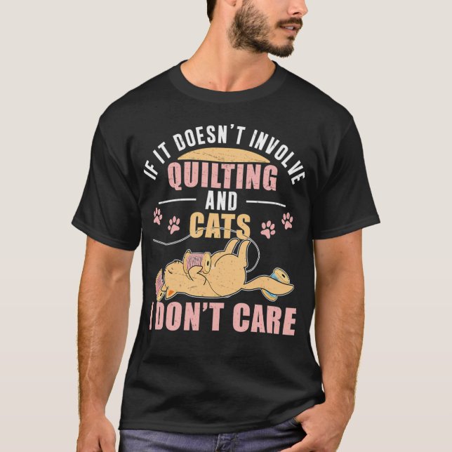 Funny Hand Quilting Humor For Quilter Quilt Maker  T Shirt (Framsida)