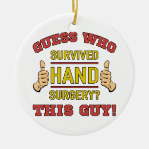 Funny Hand Surgery Julgransprydnad Keramik