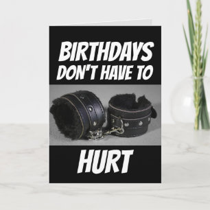 FUNNY HANDCUFFS BIRTHDAY-KORT FÖR WIFE ELLER MAKE KORT