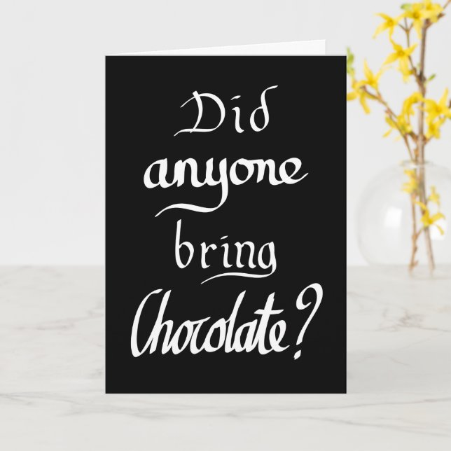 Funny handskriven Chocolate-offert från Humor Kort (Gul blomma)