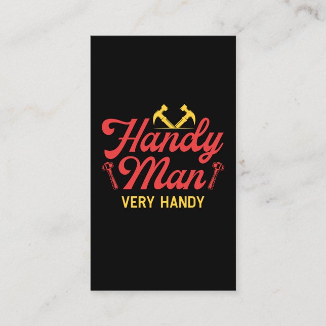 Funny Handyman Crateur Joke Visitkort (Framsida)
