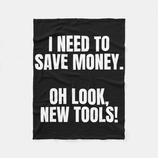 Funny Handyman Dad Humor Oh Look, New Tools  Fleecefilt (Framsidan)