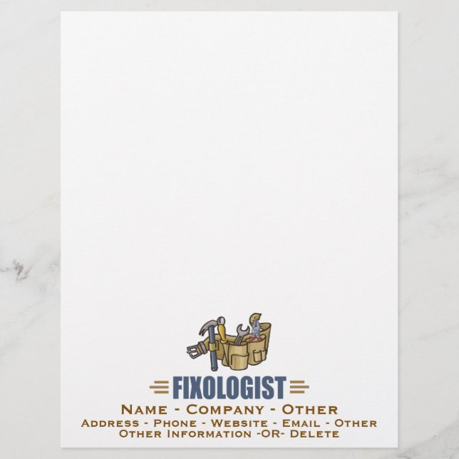 Funny Handyman Humous FIXOLOGIST (Framsida)