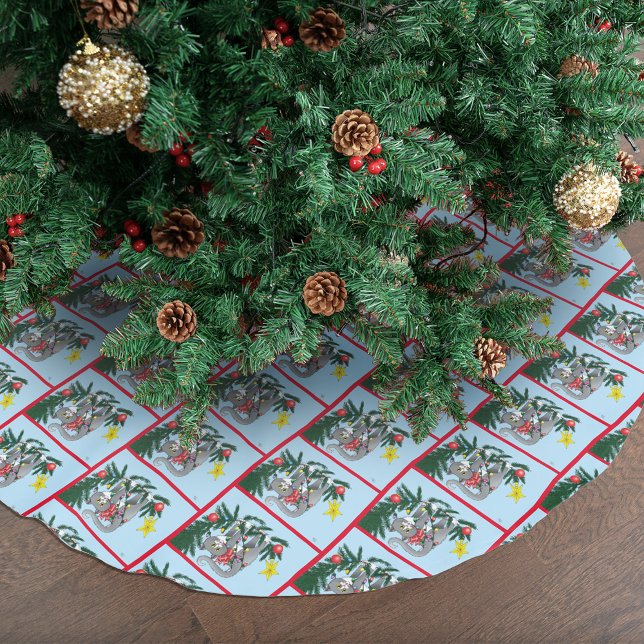 Funny Hanging Julgran Cat Julgransmatta Borstad Polyester (Skapare uppladdad)